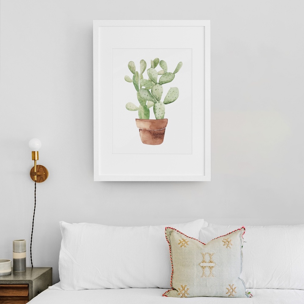 Wall Art Watercolor Cactus Plant Illustration Print Poster Unframed - Picture 8 of 9